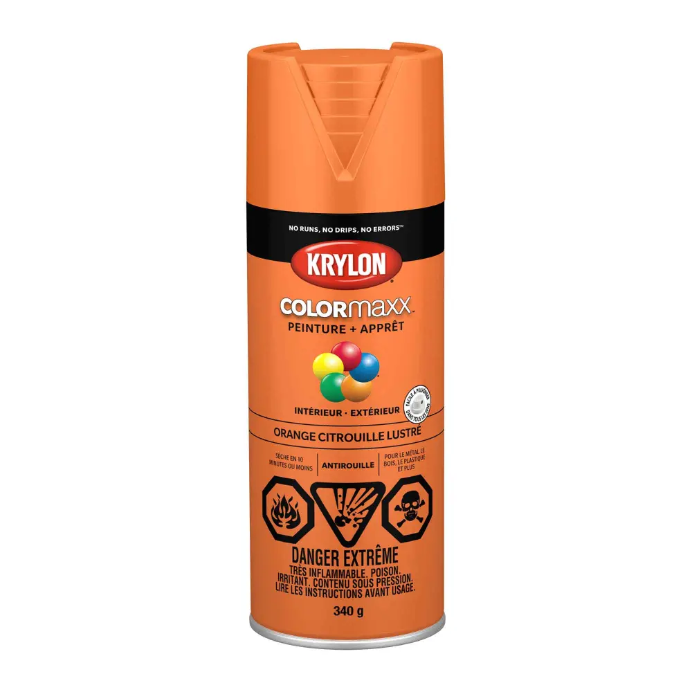 Krylon COLORMAXX Paint + Primer Gloss Pumpkin Peach, 340 g