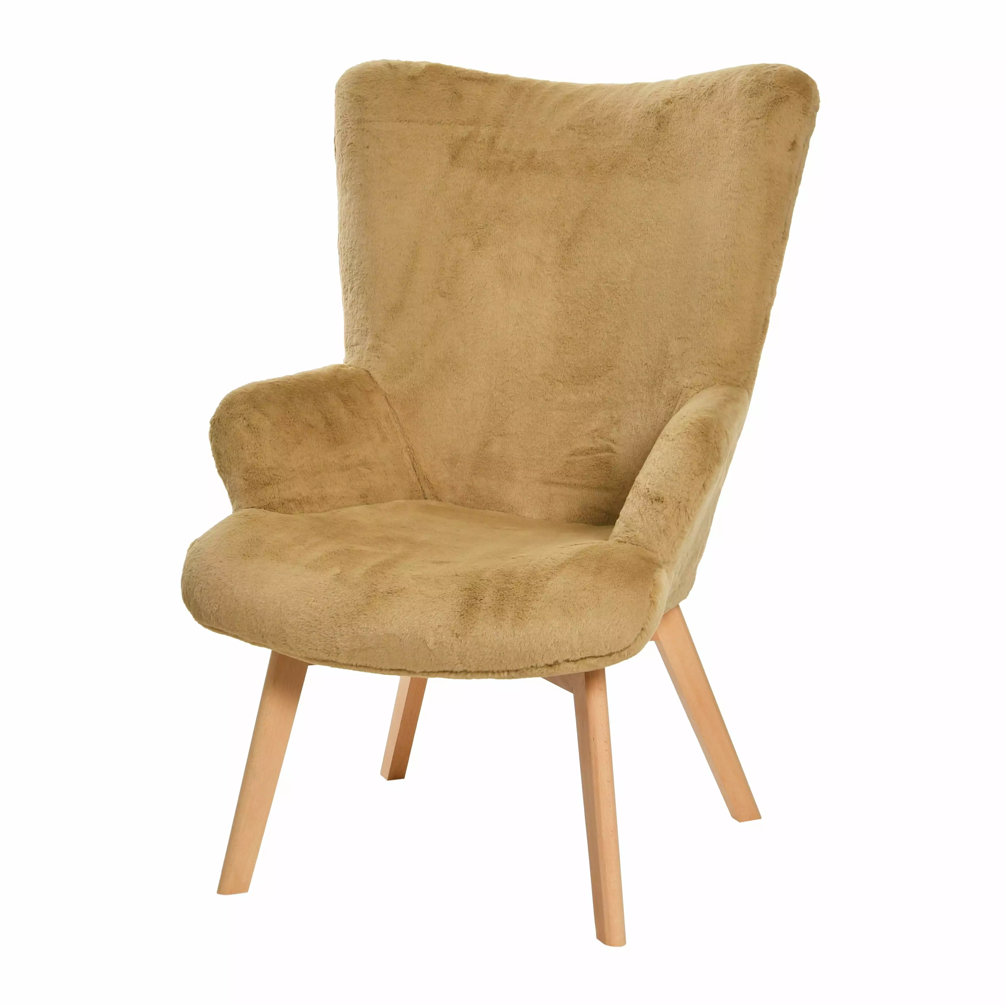 Creative Co-Op Plush Wingback Chair Living Room