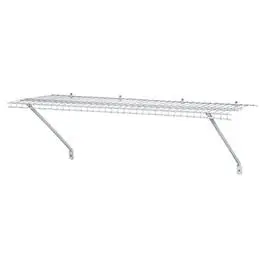 All-Purpose Wire Shelf Kit White 4-Ft x 12- Storage Organizer Closetmaid