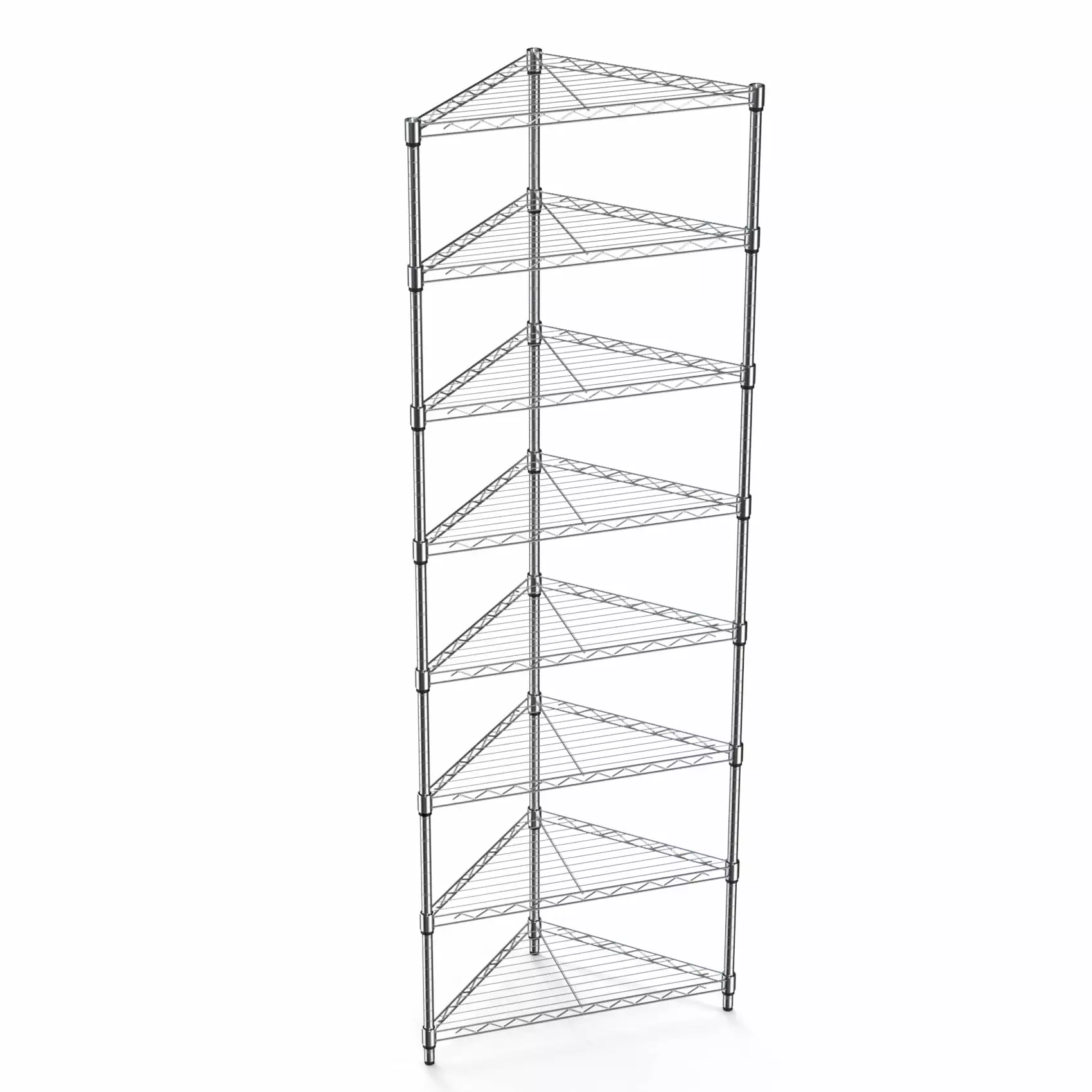 8 Tier Chrome Wire Shelving Unit NSF Adjustable Heavy Duty Storage Rack 82H x 20L x 20D SMHZ