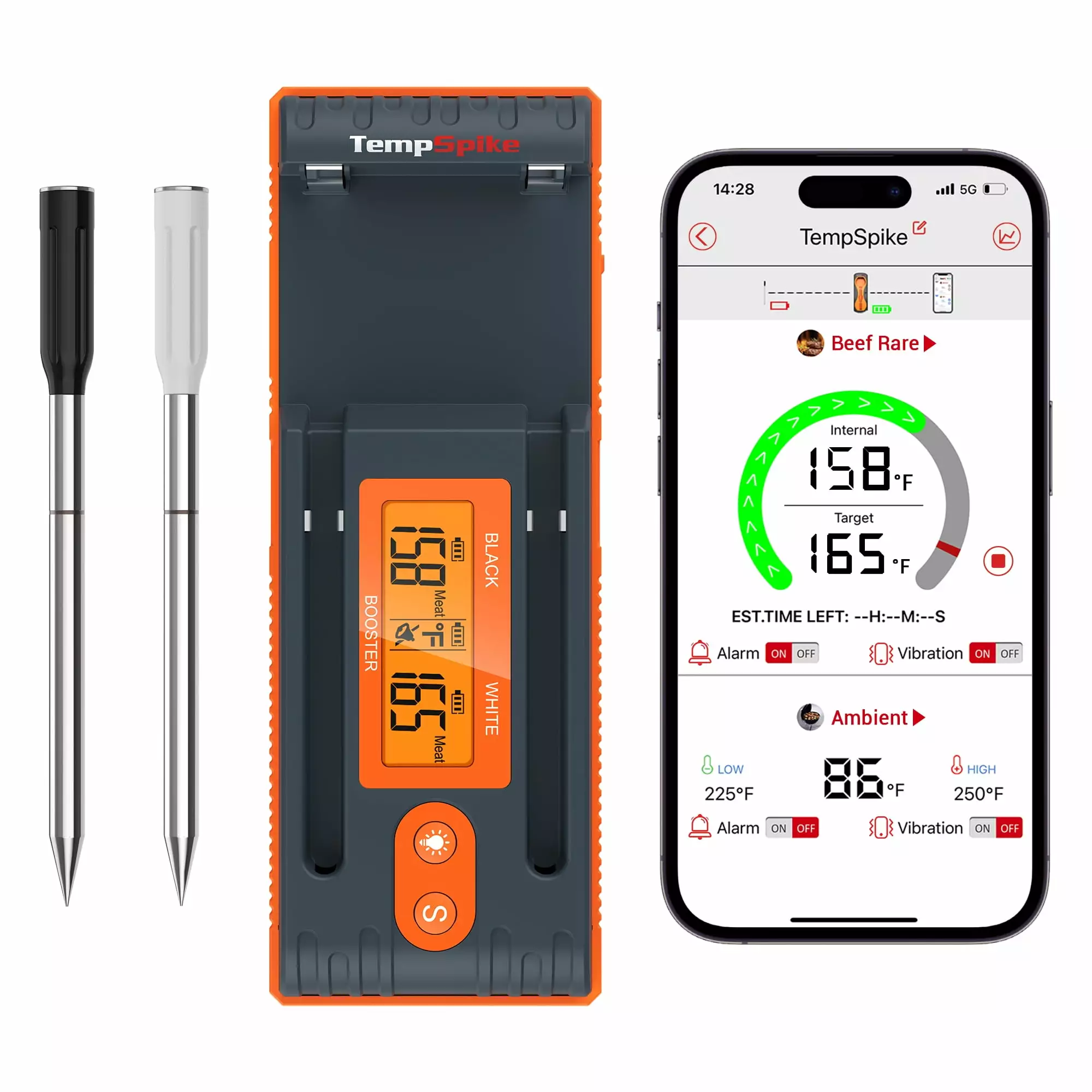 ThermoPro Wireless Meat Thermometer Twin TempSpike Bluetooth Meat Thermometer 500ft Range Grilling Smoking