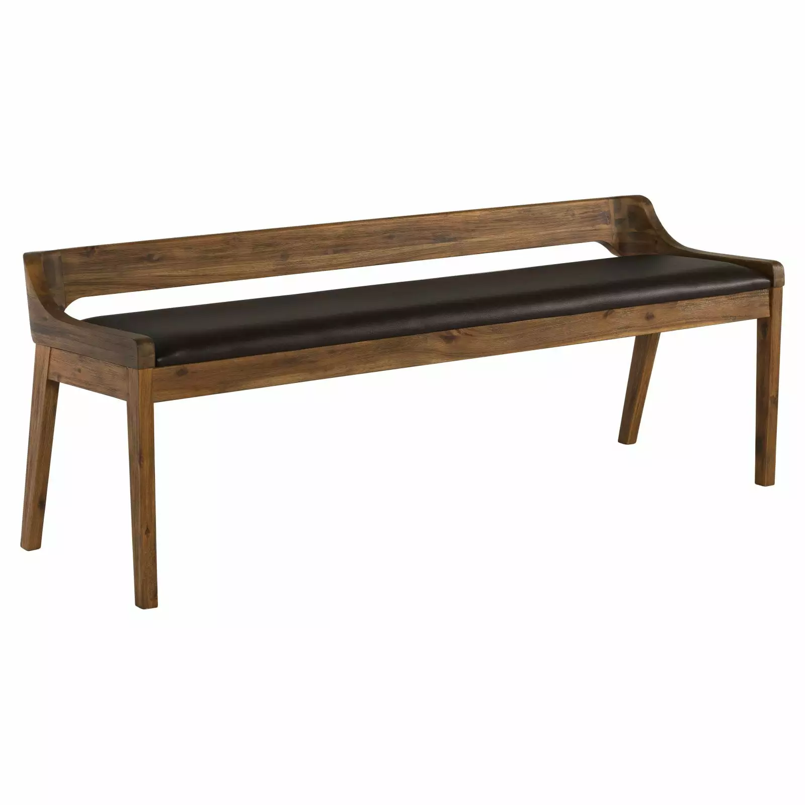 Boraam Rasmus 22in H Wood Dining Room Bench Chestnut Wire-Brush Finish Benches