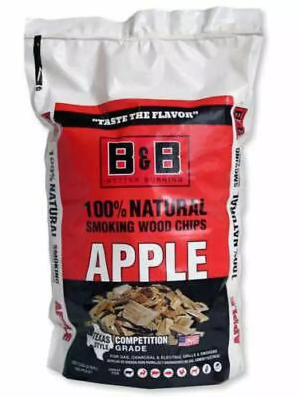 2pk B & B Charcoal Apple Wood Smoking Chips 180 Cubic Inch B&B Charcoal