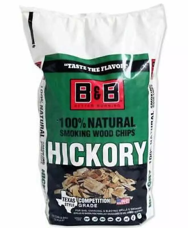 B & B Charcoal 00121 Hickory Wood Smoking Chips 180 Cubic Inch B&B Charcoal