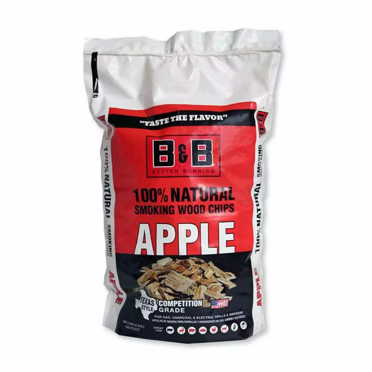 B & B Charcoal Apple Wood Smoking Chips 180 Cubic Inch BBQ B&B Charcoal