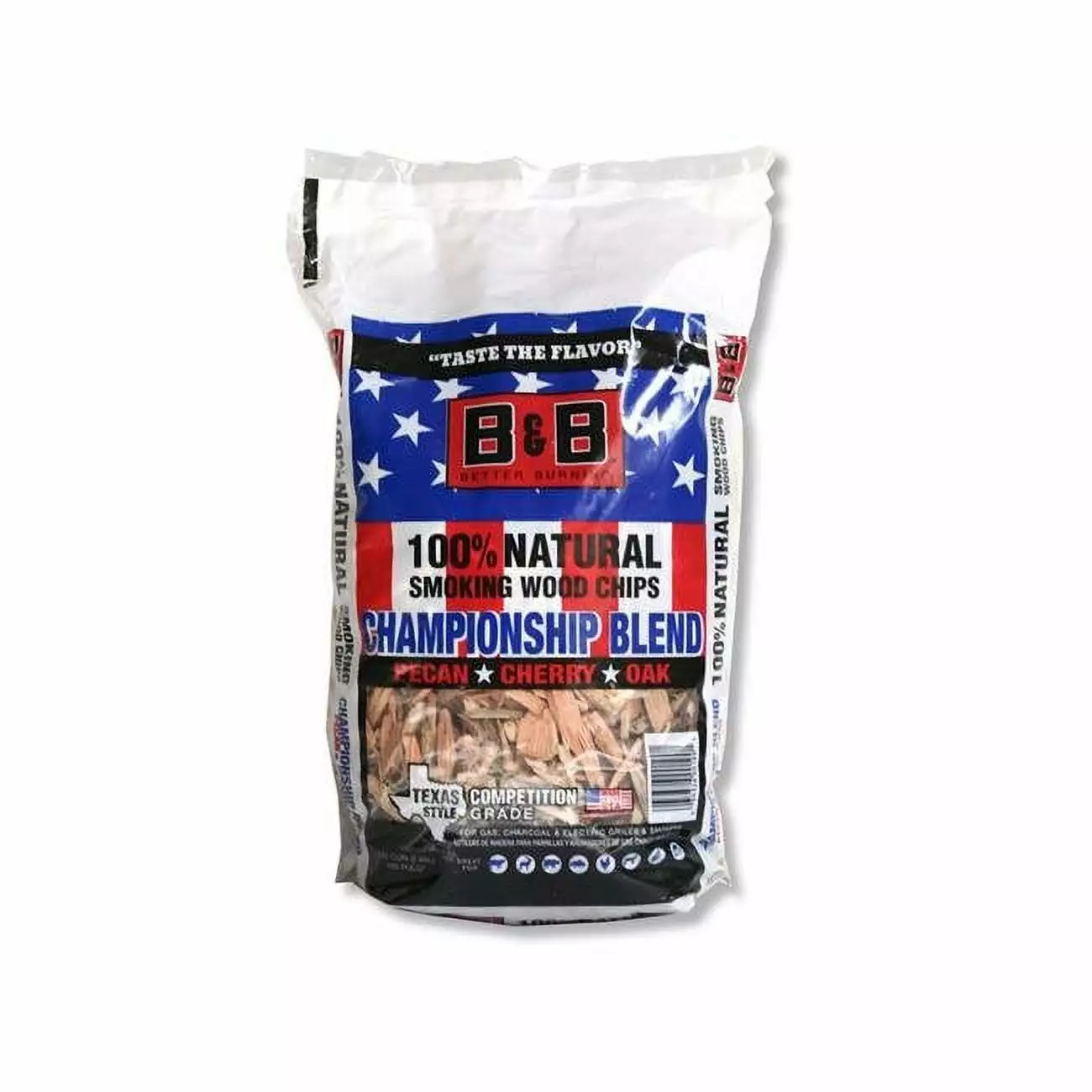 B&B Charcoal Championship All Natural Cherry Oak Blend Wood Smoking Chips 180 cu
