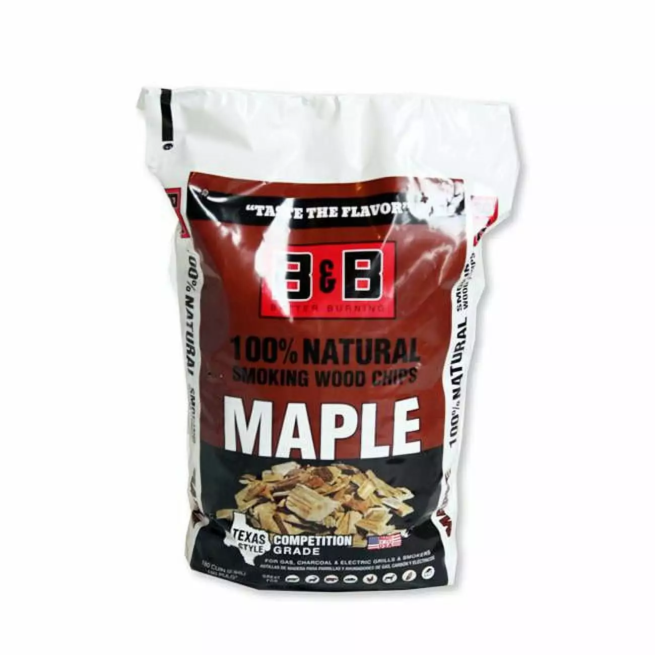 B&B Charcoal Maple Wood Smoking Chips 180 cu BBQ and Grilling