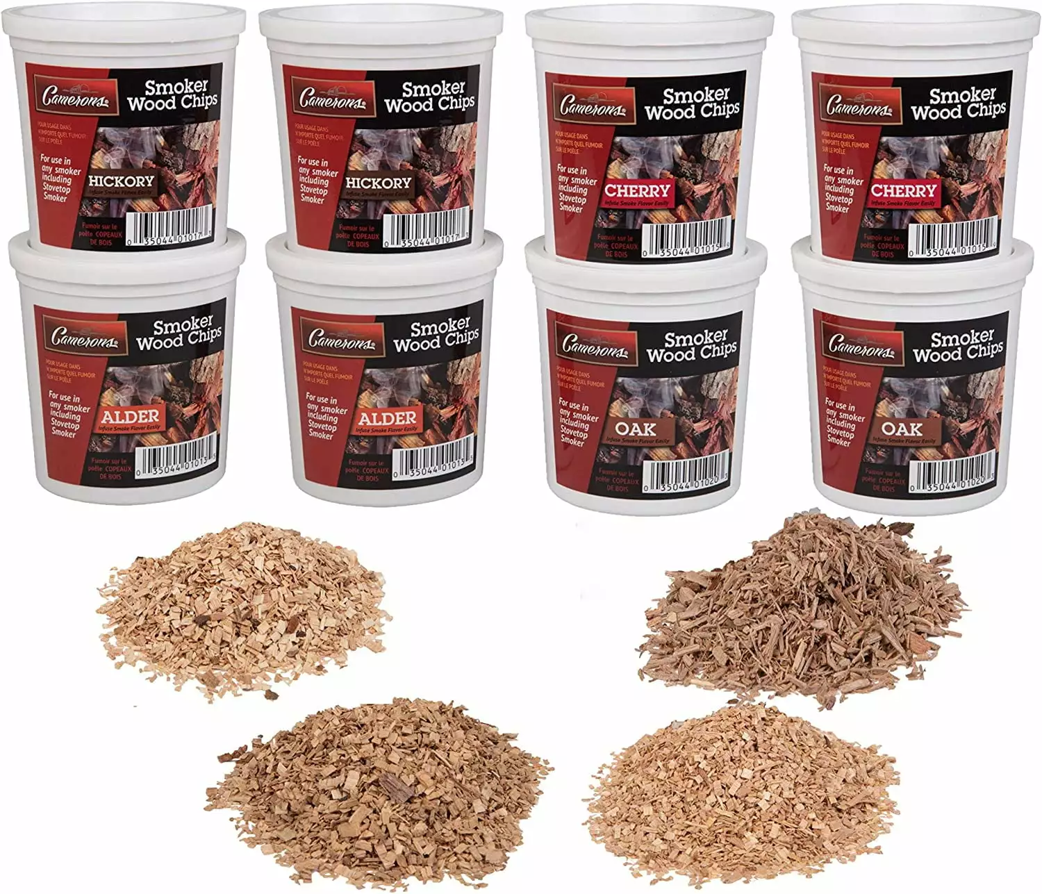 Camerons Wood Smoking Chips Value Gift Set 8 Pints Extra Fine Cut Sawdust Smoker Chips