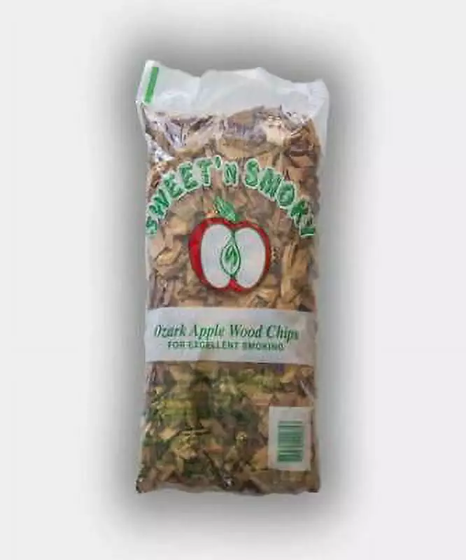 Chigger Creek Sweet 'N Smoky All Natural Ozark Apple Wood Smoking Chips 200 cu BBQ Grilling