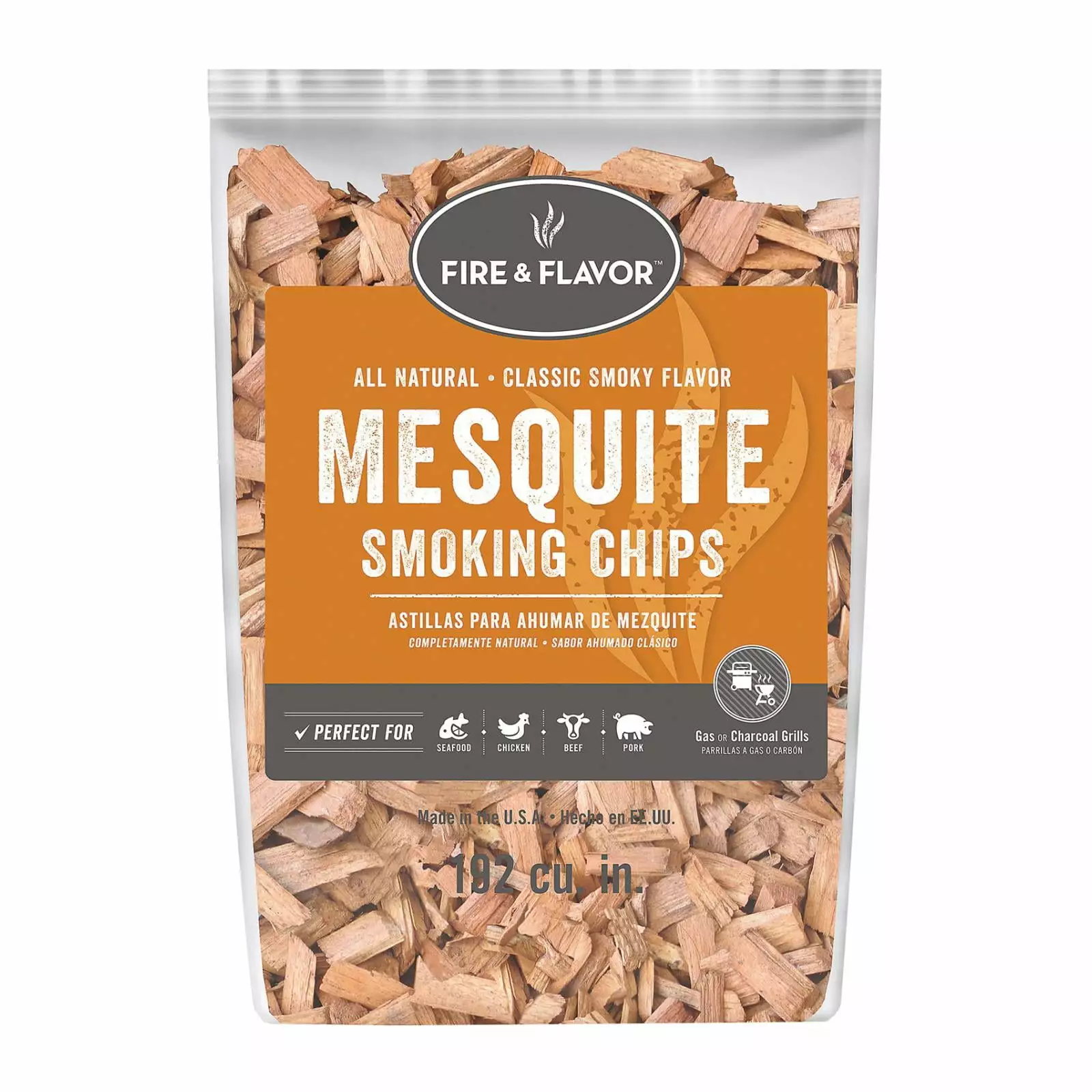 Fire & Flavor Luxury All Natural Mesquite Smoking Chips 2 Pounds
