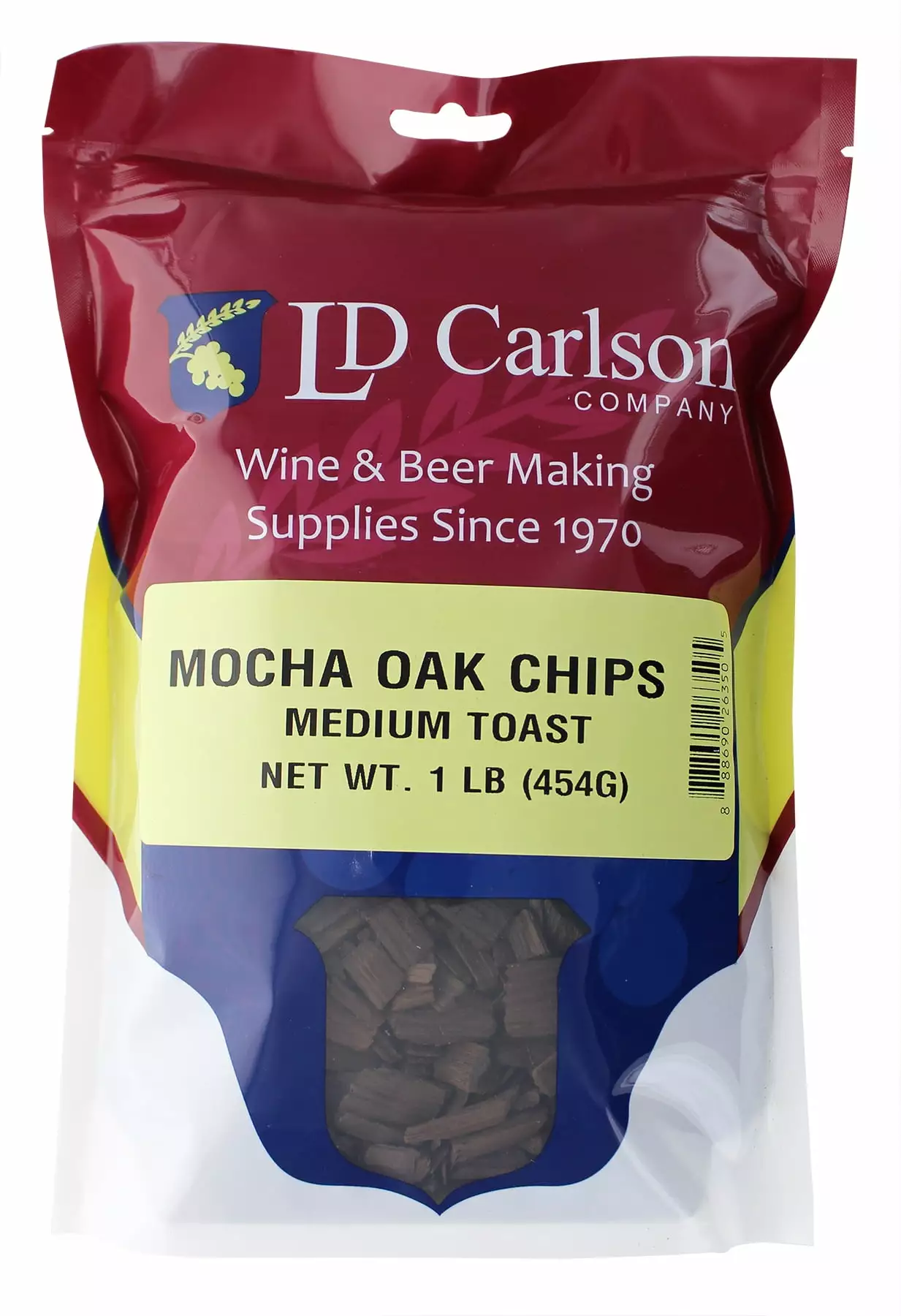 Mocha Oak Chips 1 LB Smoking Meat and BBQ Infusing Rich Flavor LD Carlson