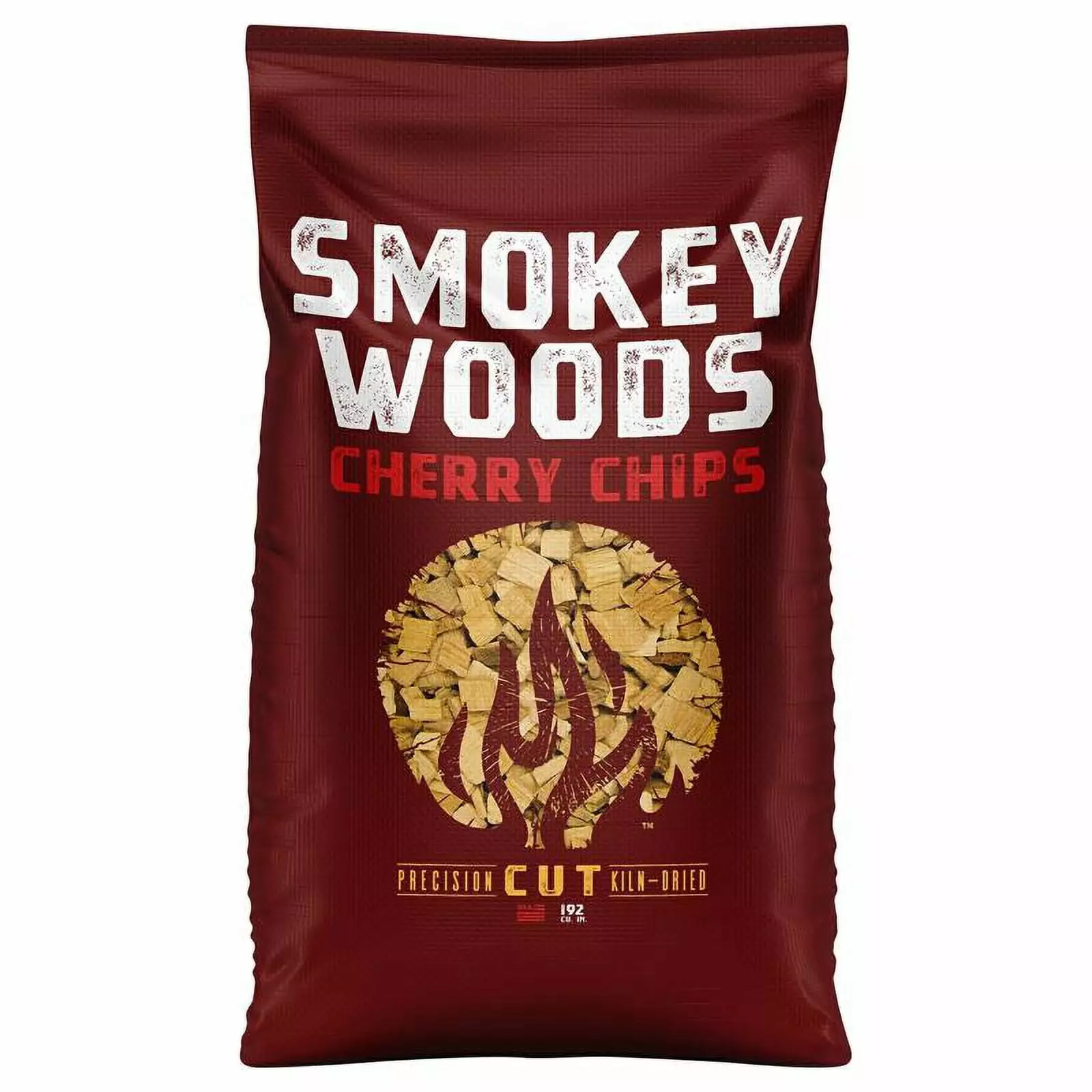 Smokey Woods All Natural Cherry Wood Smoking Chips 192 Cu BBQ and Grilling
