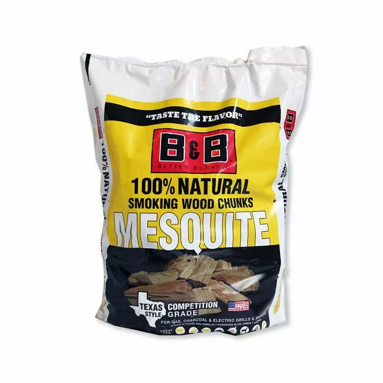 B&B Charcoal All Natural Mesquite Wood Smoking Chunks 549 cu BBQ and Grilling