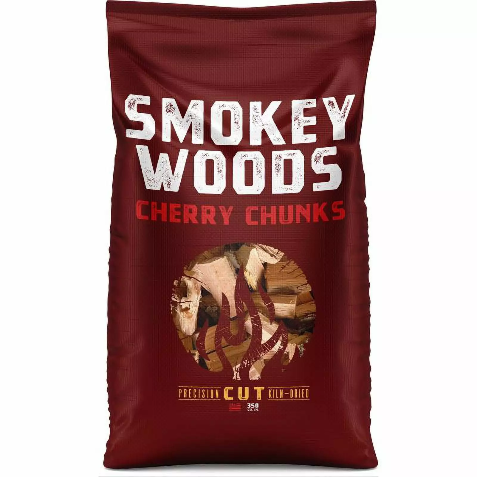 Smokey Woods All Natural Cherry Wood Smoking Chunks 350 Cu