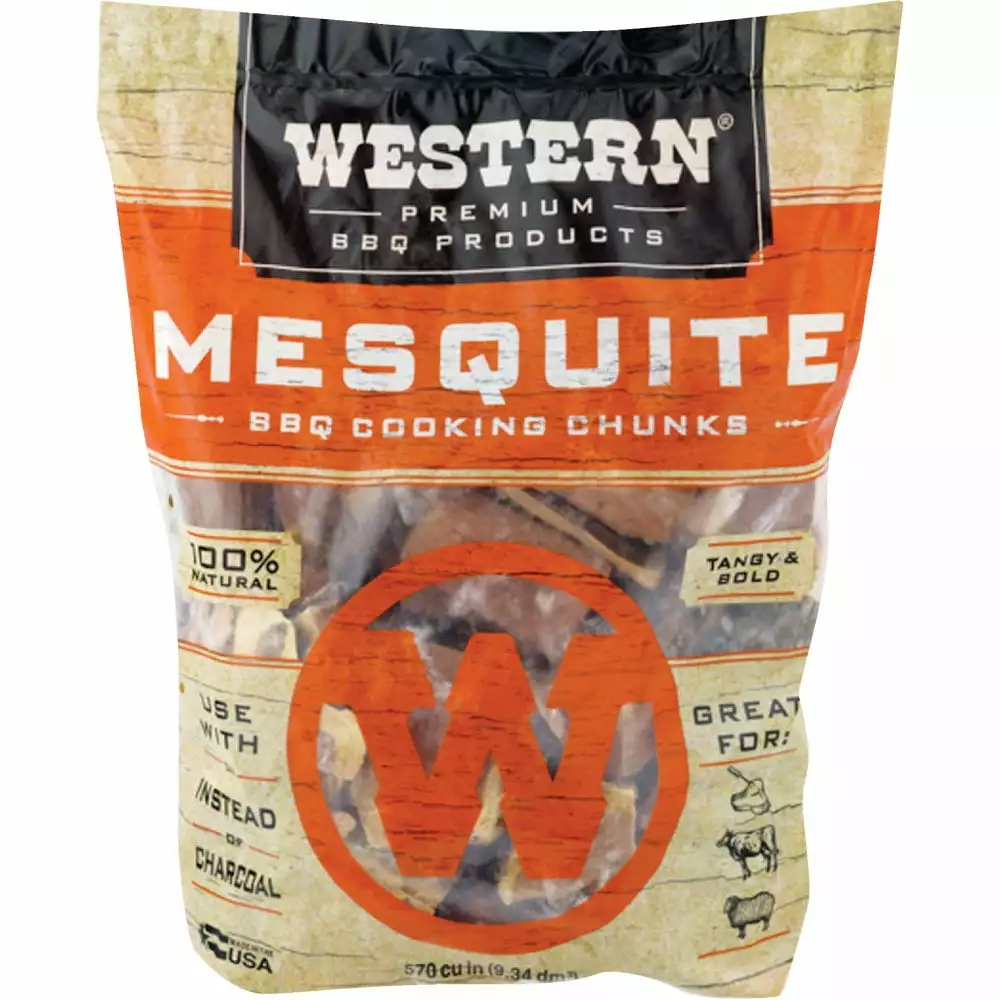 1 Pc Western 570 Cu. . Mesquite Wood Smoking Chunks BBQ
