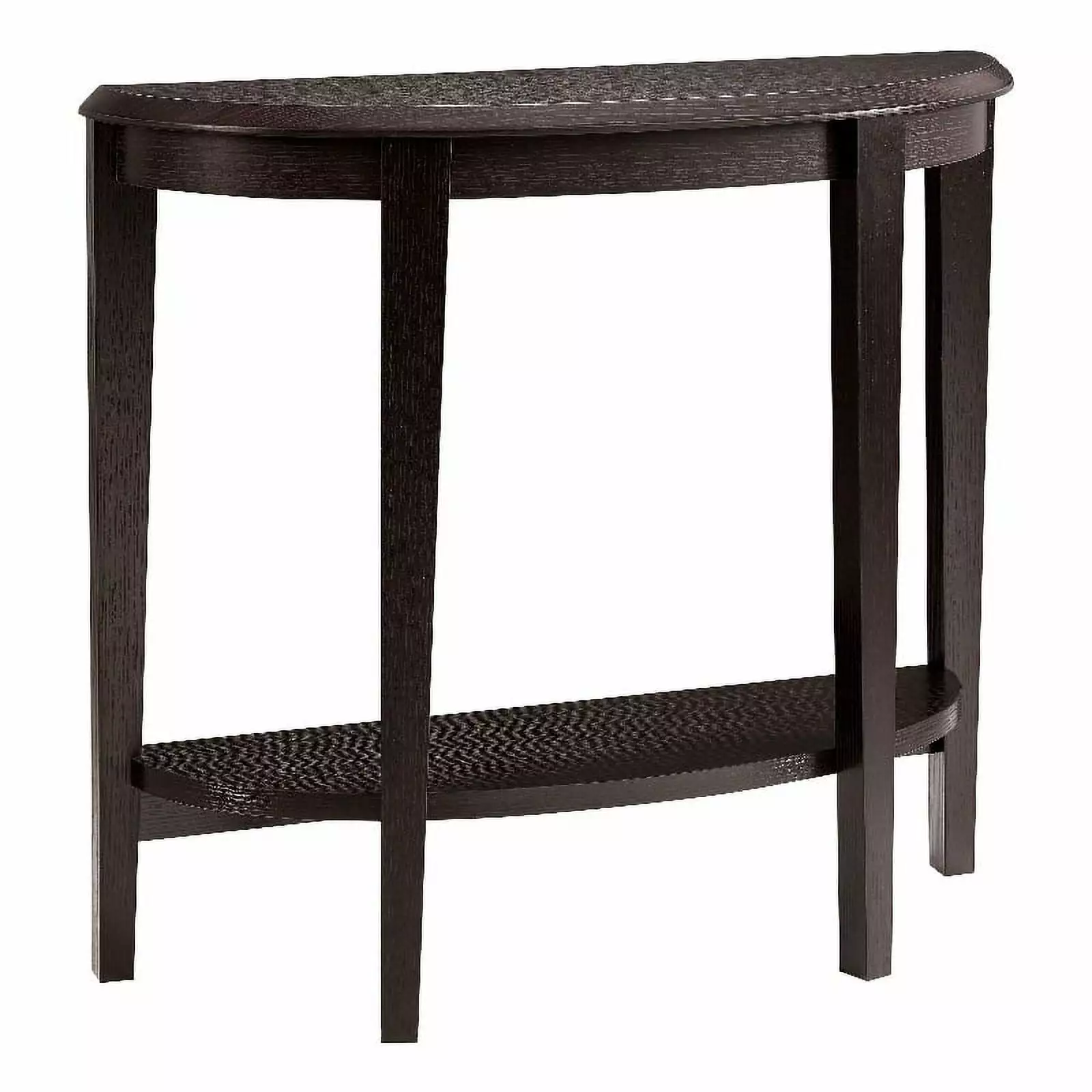 Bowery Hill Wood Console Table Bottom Shelf Red Cocoa Console