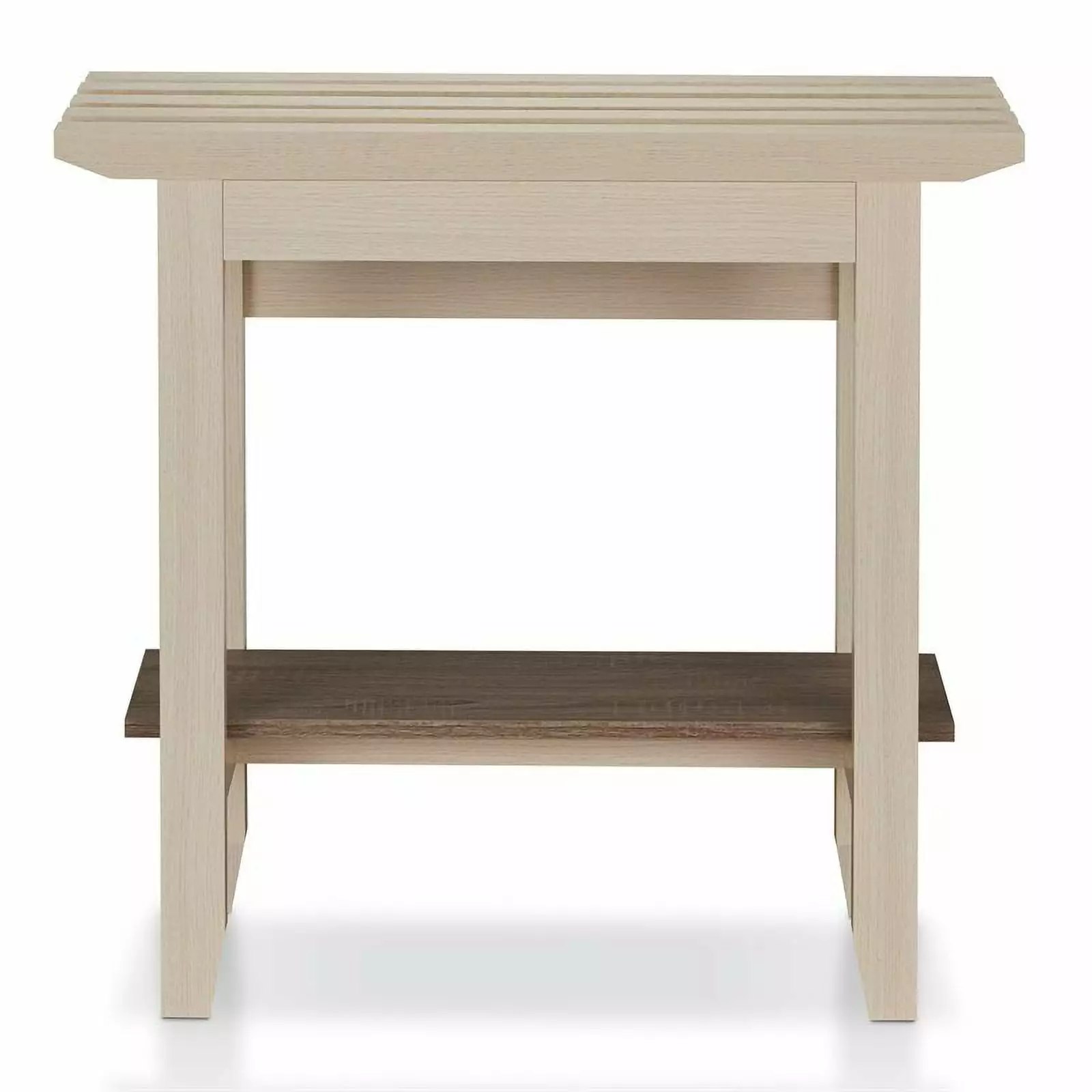 Furniture America Tamperu Wood 1-Shelf Console Table Brown Taupe Console