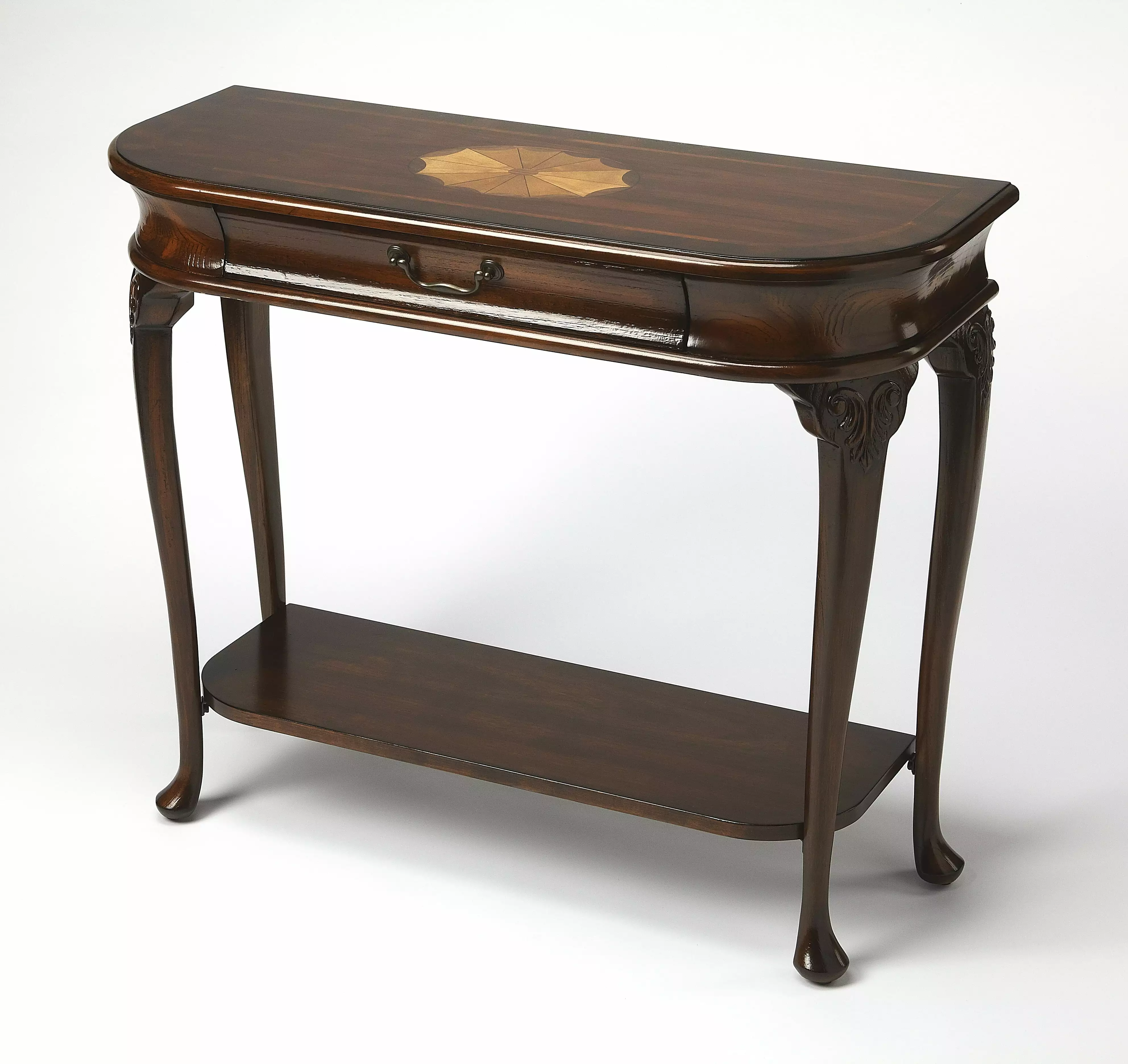 Butler Specialty Company Ridgeland Wood Console Table Cherry Brown Console