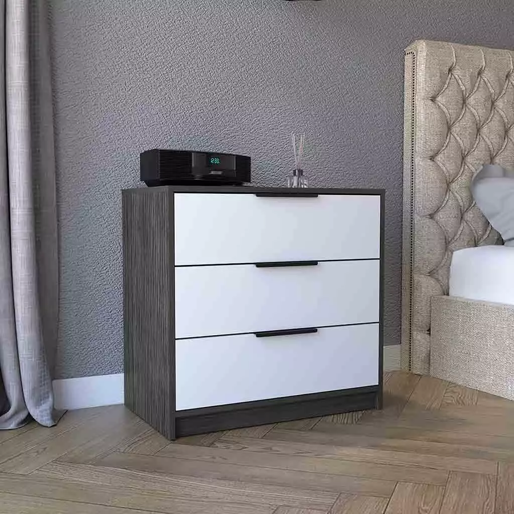 Boahaus Alva Dresser Adults Smokey Oak White Manufactured Wood