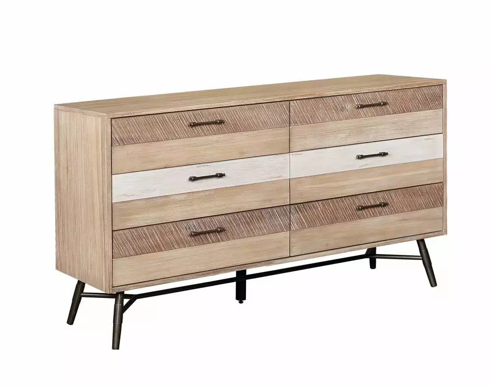Marlow 6-drawer Dresser Rough Sawn Multi - Rustic Bedroom Furniture Coaster Company