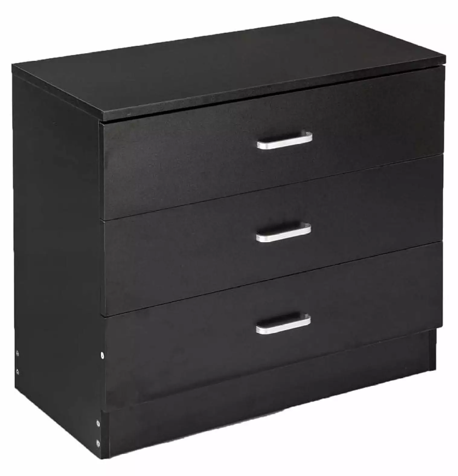 Wood Simple 3 Drawer Dresser - P2 Material Black Home Decoration and Bedroom Storage GolySw