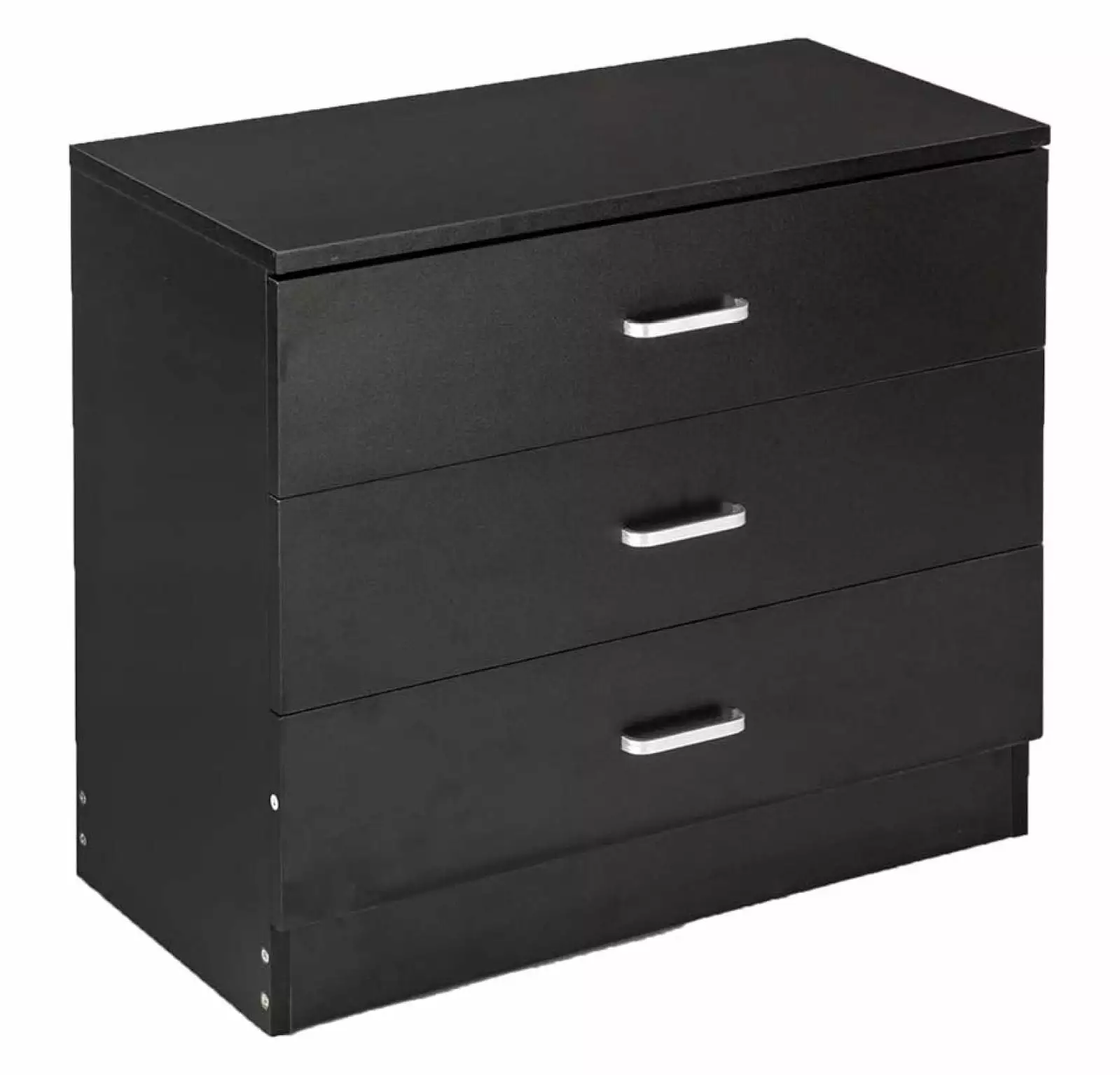 Wood Simple 3 Drawer Dresser - P2 Material Black Home Decoration and Bedroom Storage HeSLehs
