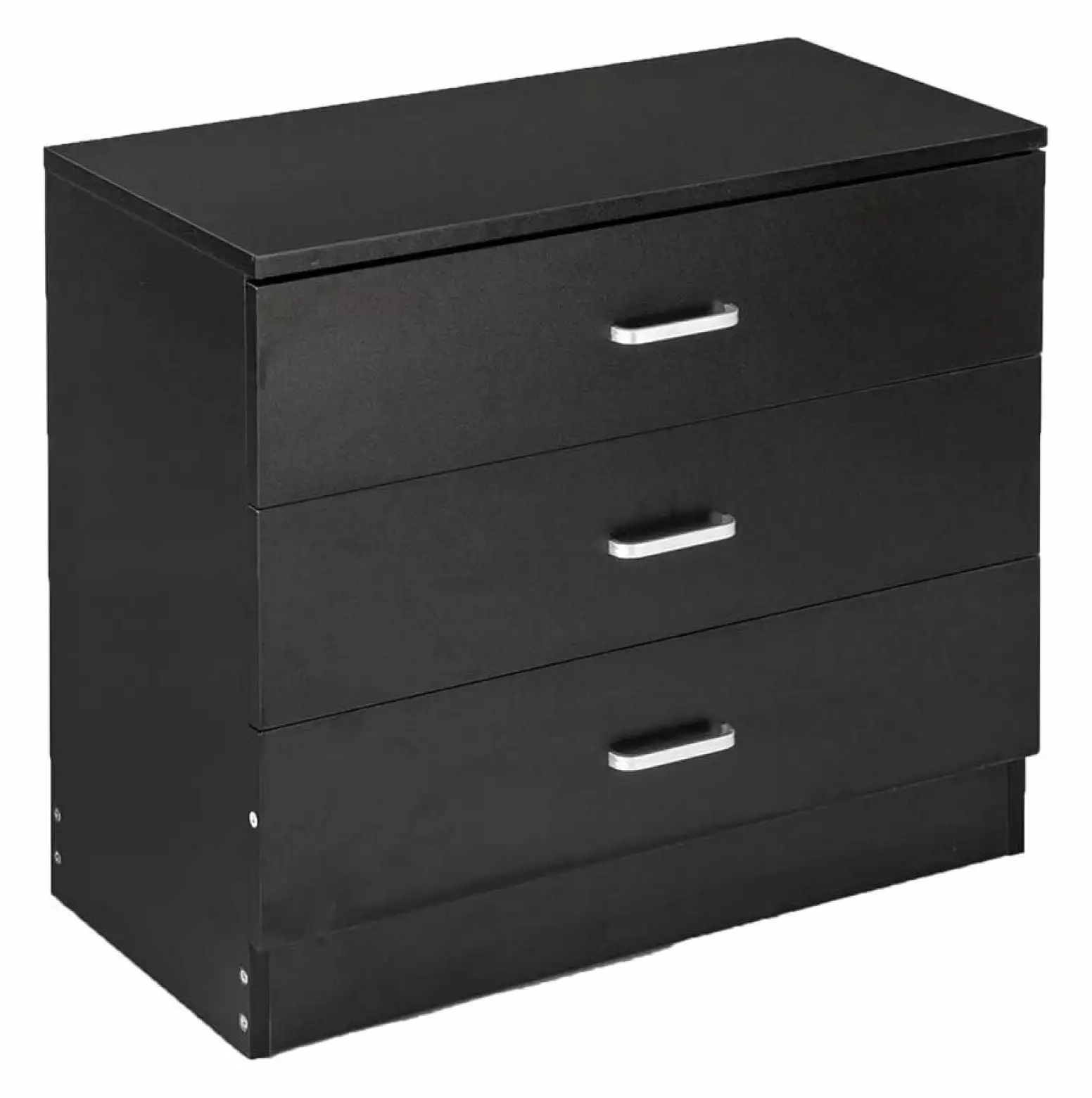 Zengpin Wood Simple 3 Drawer Dresser P2 Material Black Home Decoration