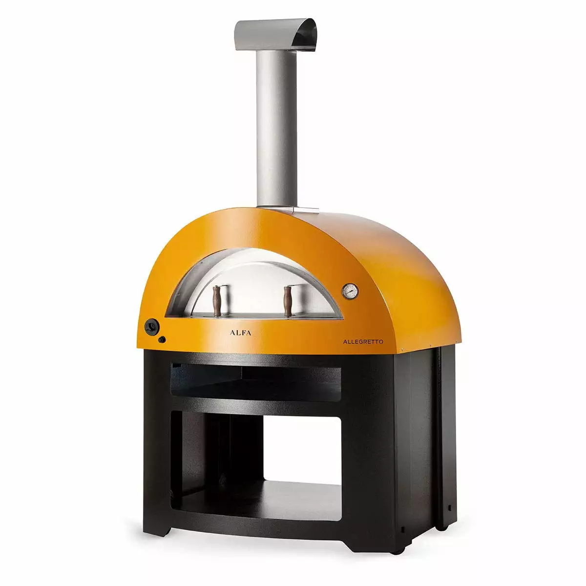 Alfa Allegro Outdoor Steel Italian Wood Fired Pizza Oven Base Yellow