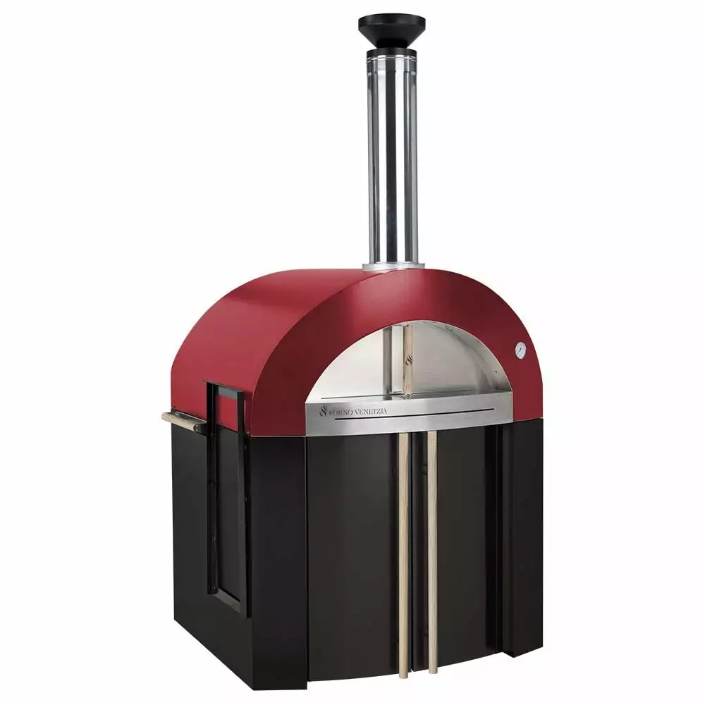 Forno Venetzia Bellagio 300 44-Inch Outdoor Wood-Fired Pizza Oven Red