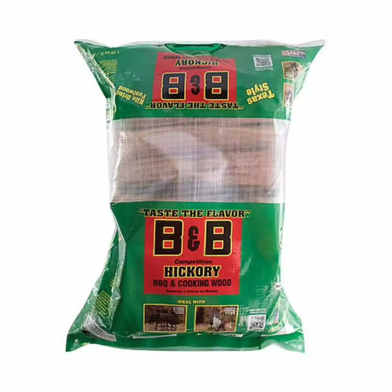 B&B Charcoal Grill Wood Hickory Cooking Logs 1.25 cu. ft. Smoking