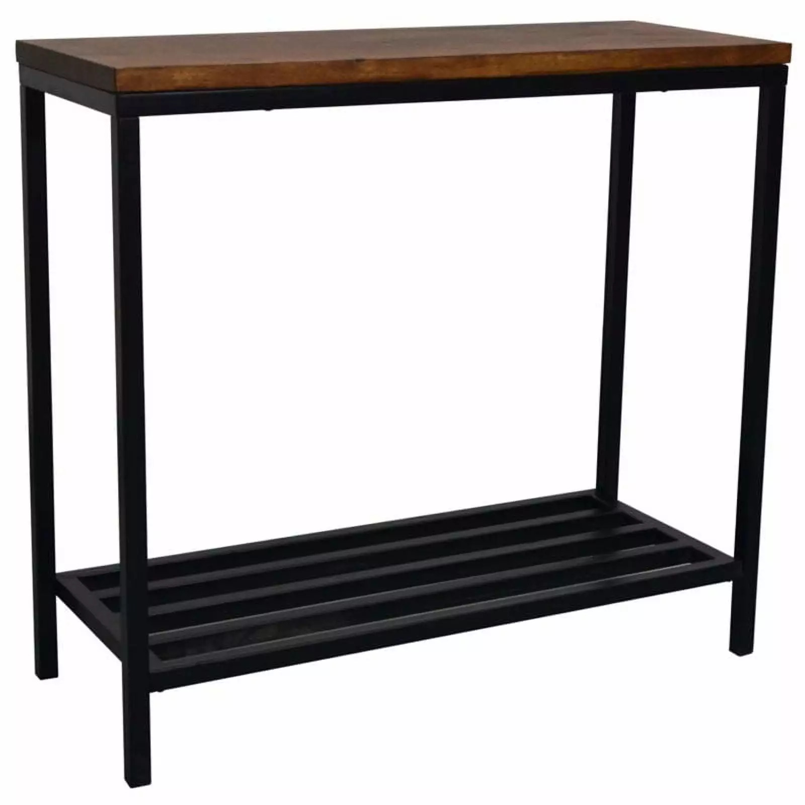 Carolina Classics Ryan Wood and Metal Console Table Chestnut Finish Console Carolina Classic Furniture
