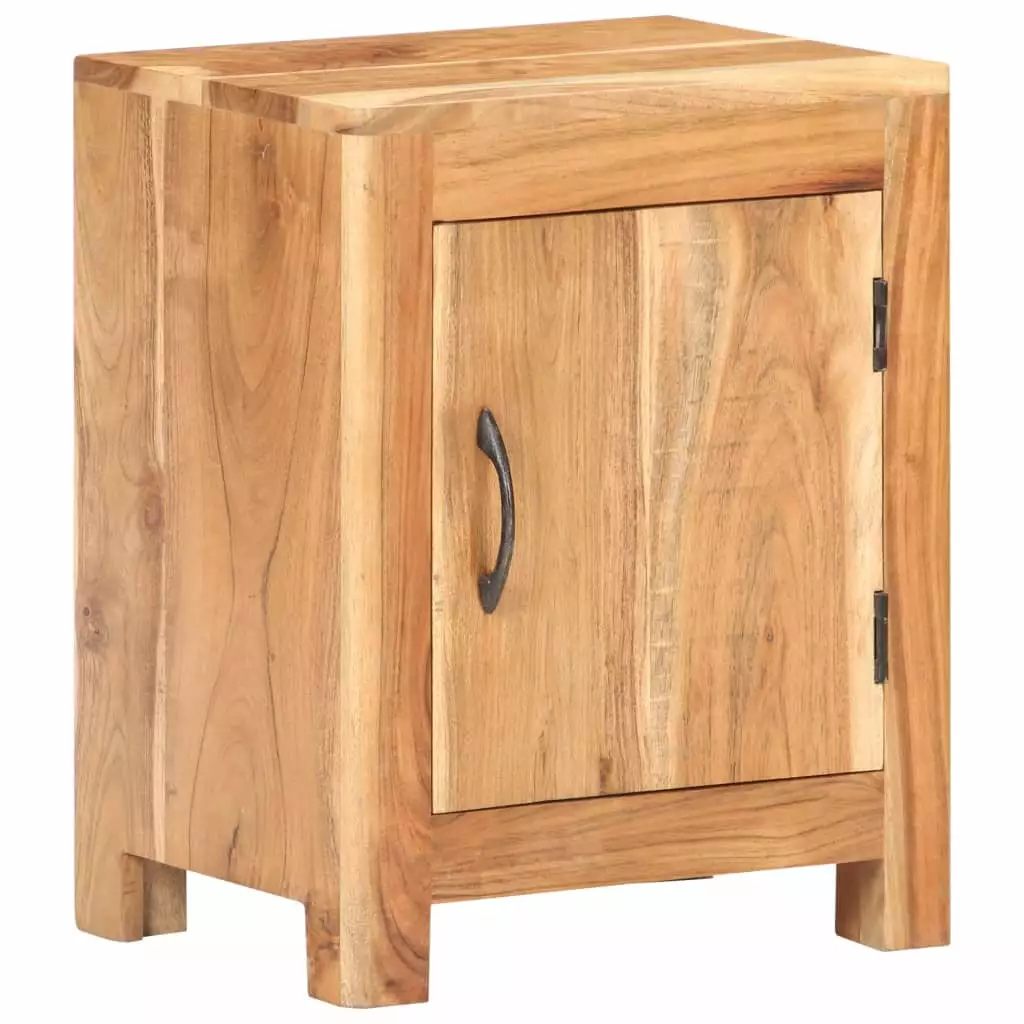 vidaXL Bedside Cabinet 15.7x11.8x19.7 Solid Acacia Wood Nightstand