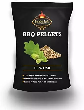 20-Pound Bag 100% Oak Wood BBQ Grilling Pellets Smokers and Grills