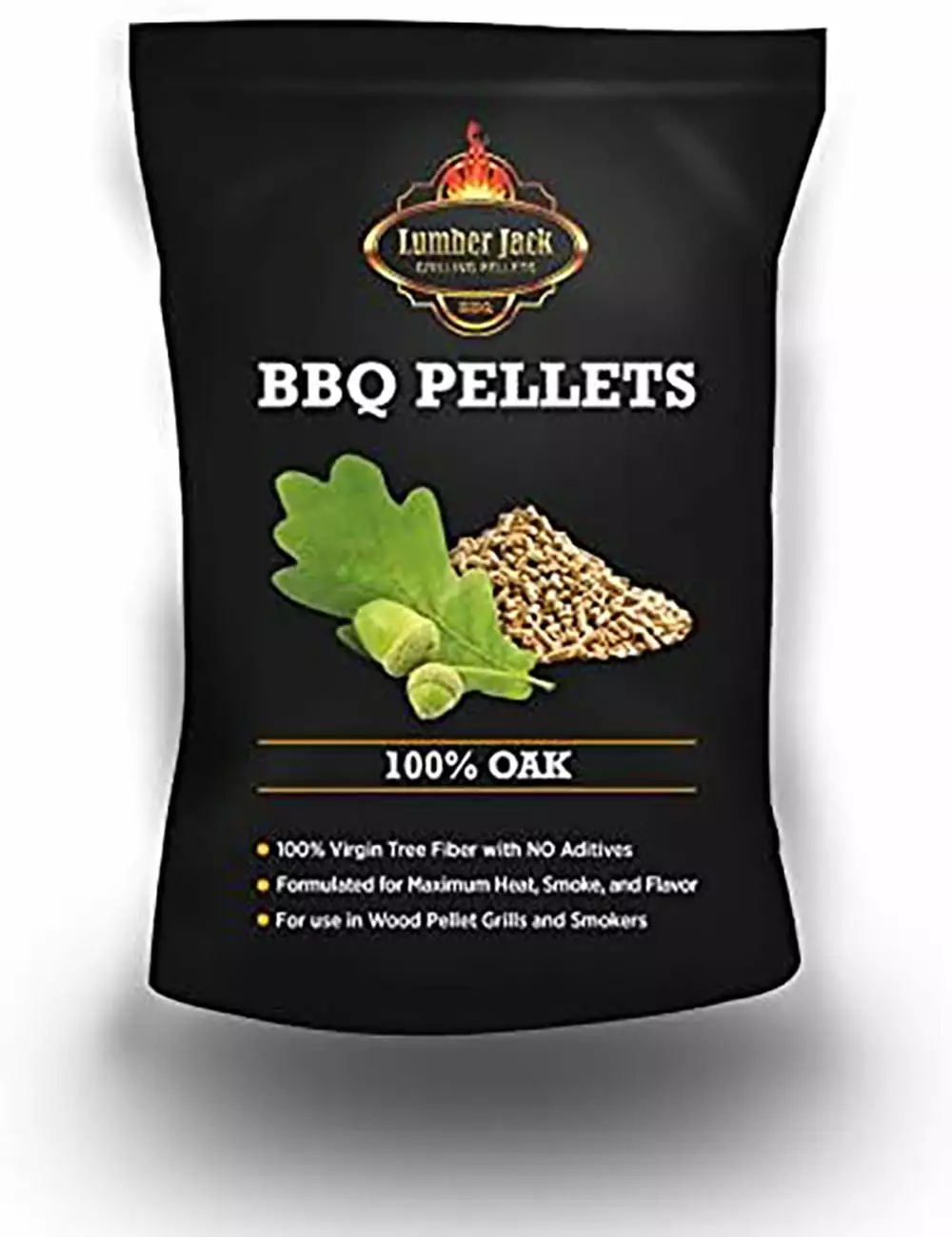 20-Pound Bag 100% Oak Wood BBQ Grilling Pellets Outdoor Cooking