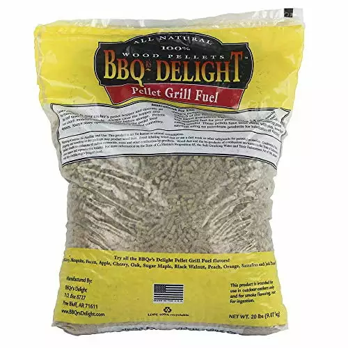 BBQR's PEL-Sug Delight Sugar Maple Flavor BBQ Wood Pellets 20 Lb Bag All Natural