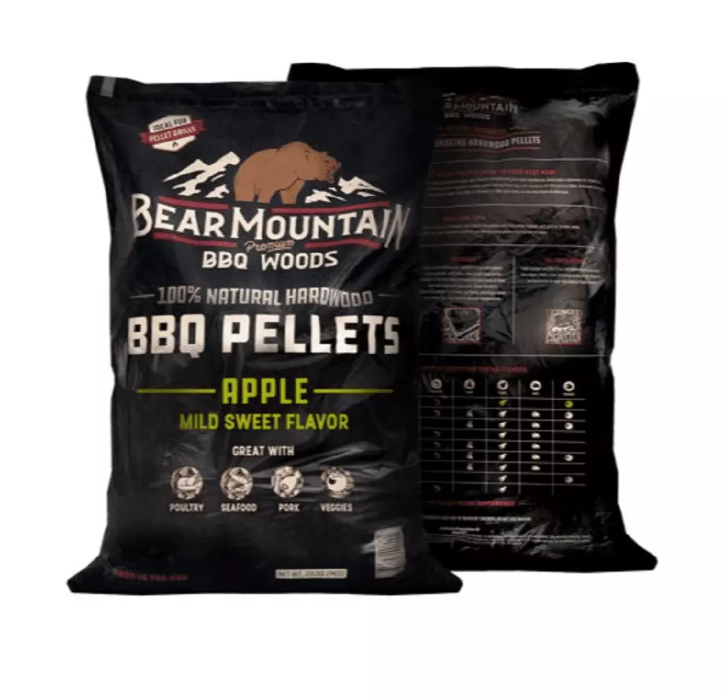 Bear Mountain FK12 BBQ Wood Pellets Apple 20 lb Bag Outdoor Grilling and Smoking