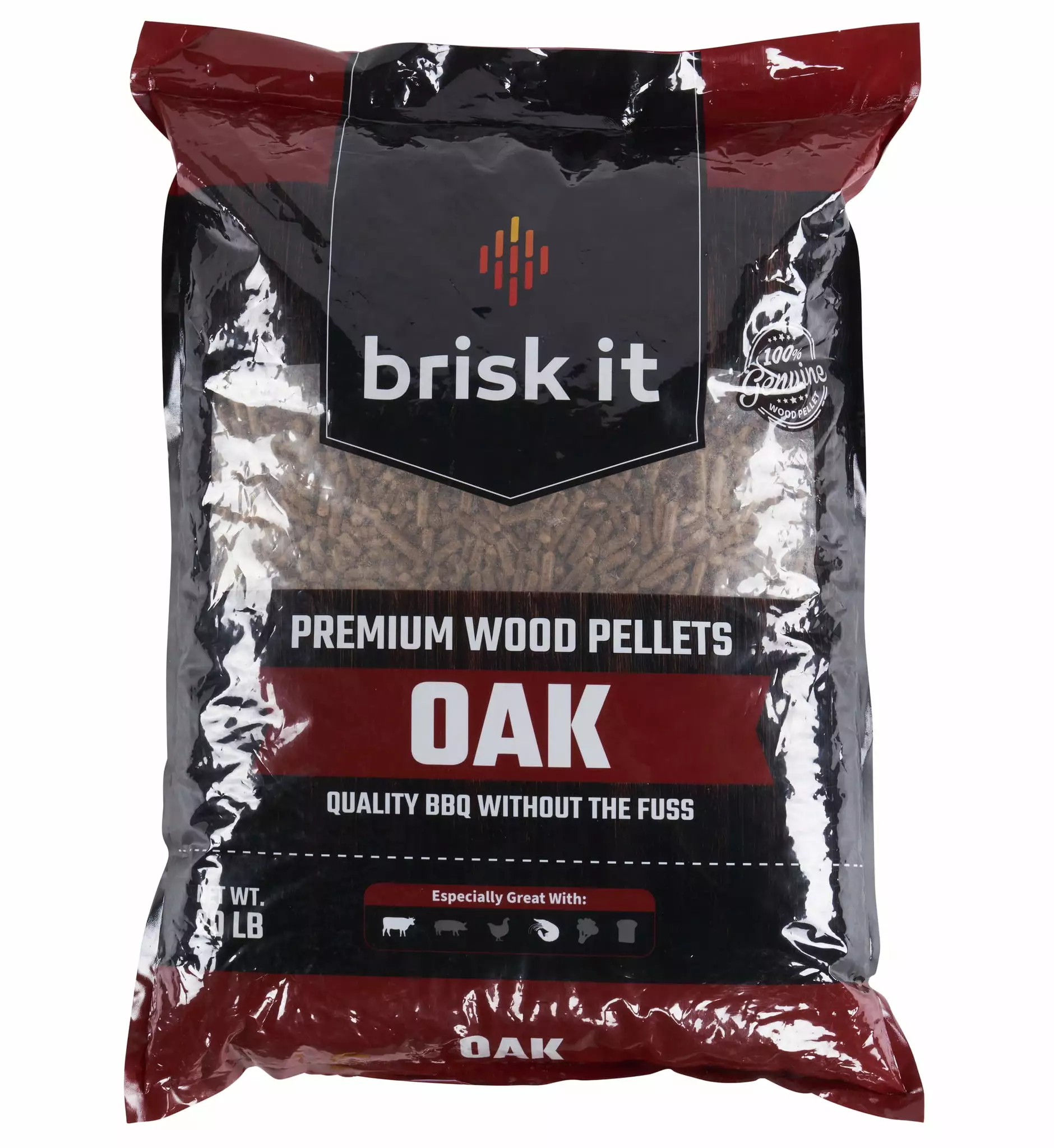 Brisk It Luxury 100% All-Natural Hickory Wood Pellets 40 lbs Pellet Smokers