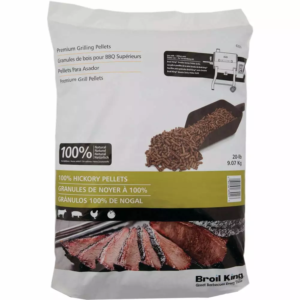 Broil King 20 Lb Hickory Wood Pellet Smoking and Grilling