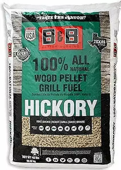 B&B Charcoal 40 LB Hickory Pellet Grill Fuel Smokers and Grills