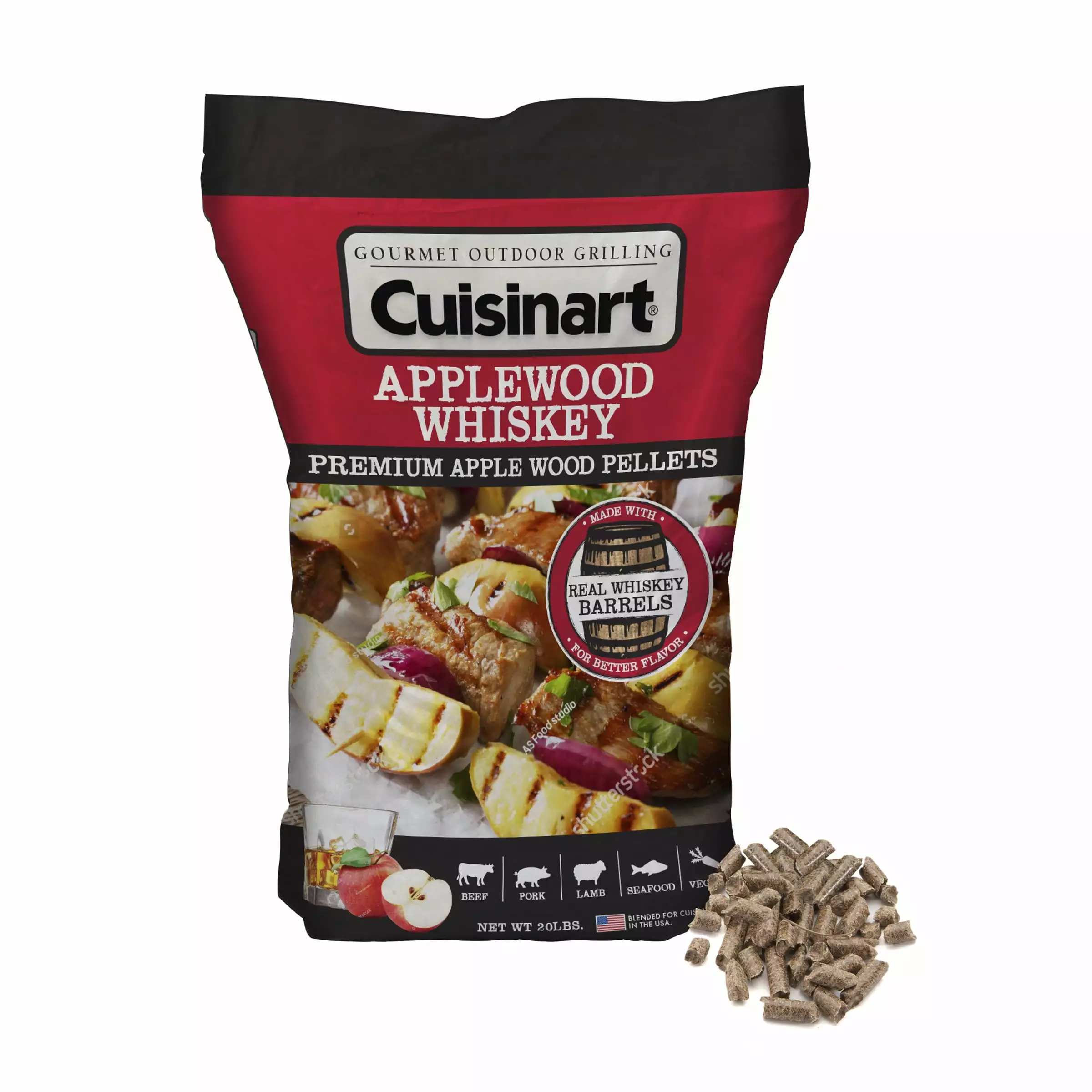 Cuisinart Applewood and Whiskey Smoker Pellets 20 lbs BBQ