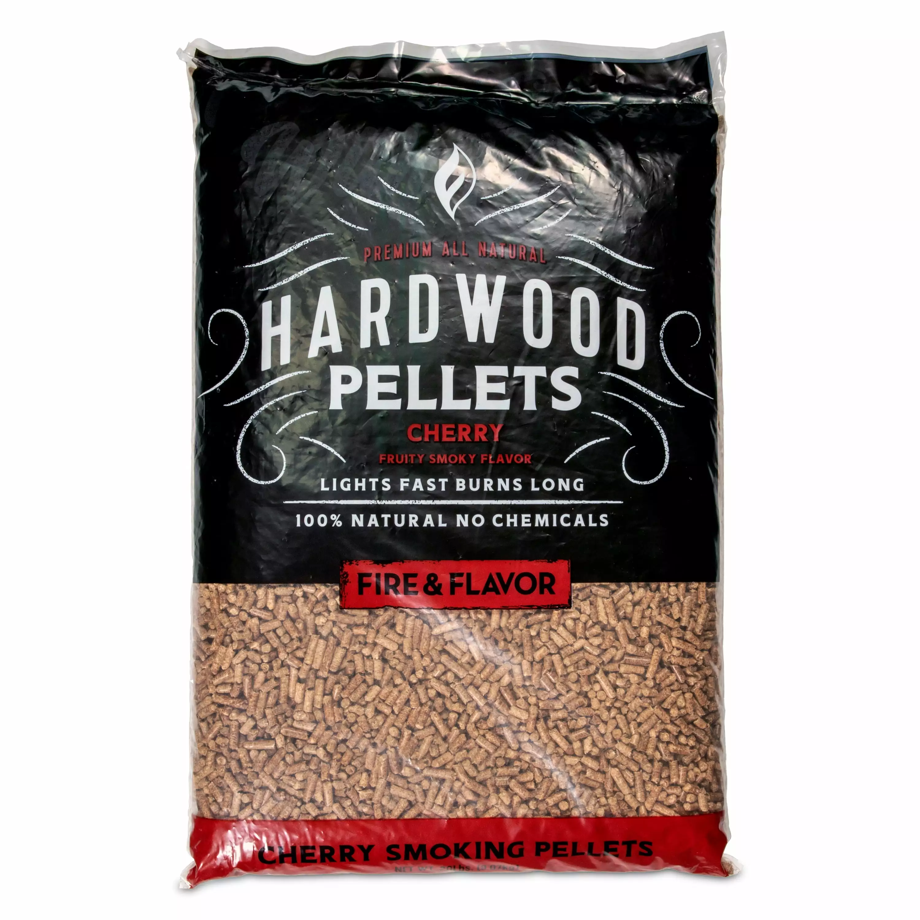 Fire & Flavor Cherry 100% All-Natural Wood Pellets 20 lb Bag Smokers and Pellet Grills