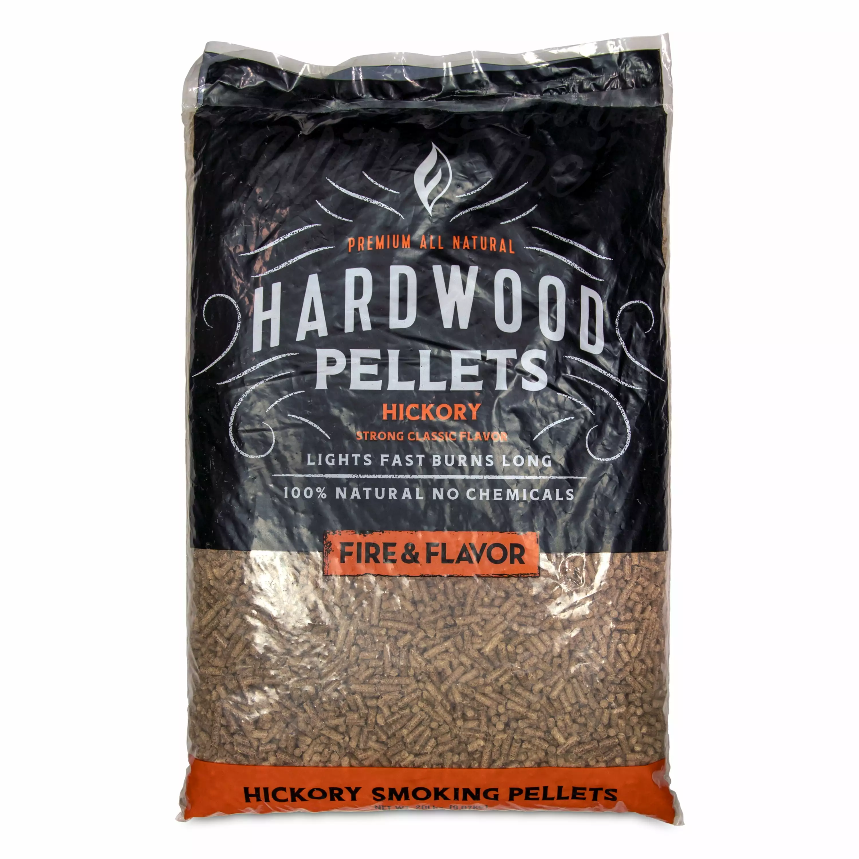 Fire & Flavor Hickory 100% All-Natural Wood Pellets Smokers and Pellet Grills 20 lb Bag