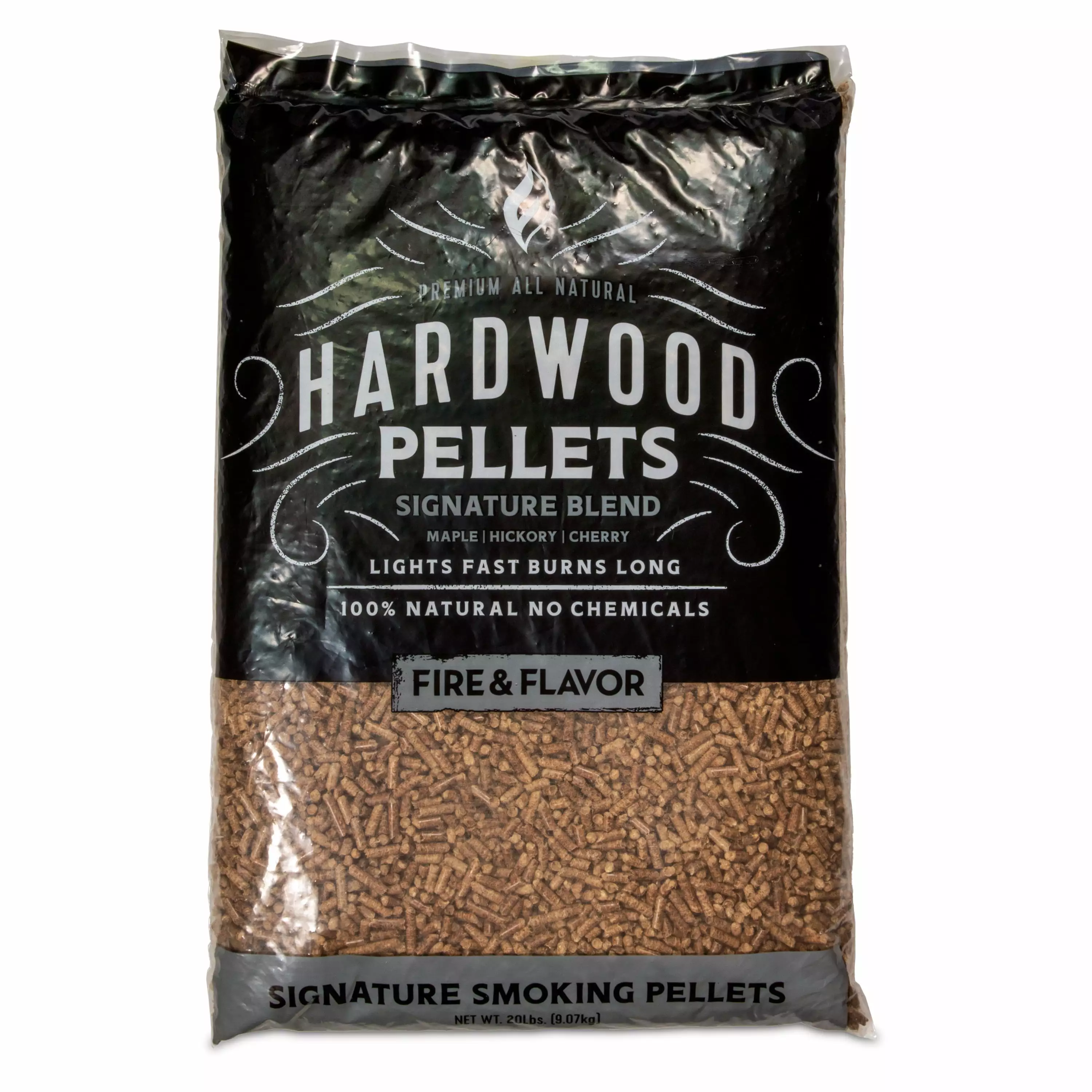 Fire & Flavor Signature Blend 100% All-Natural Wood Pellets 20 lb Bag Smokers and Grills