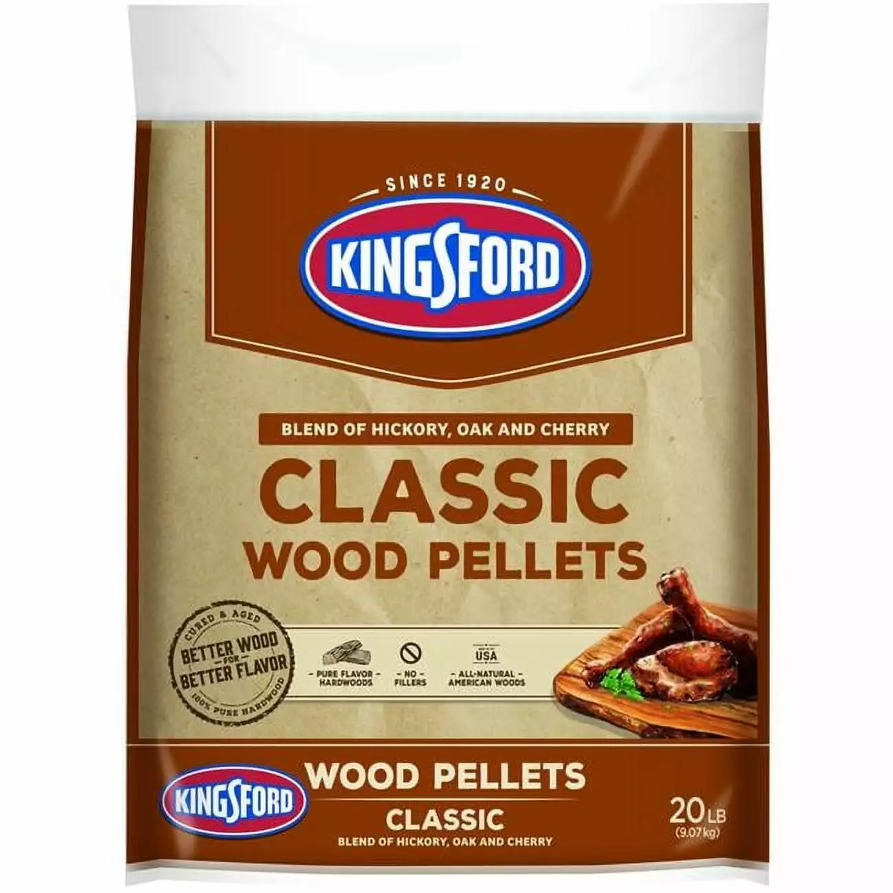 Kingsford 20 lbs Timeless Cherry Hickory Oak Wood Pellet Fuel BBQ