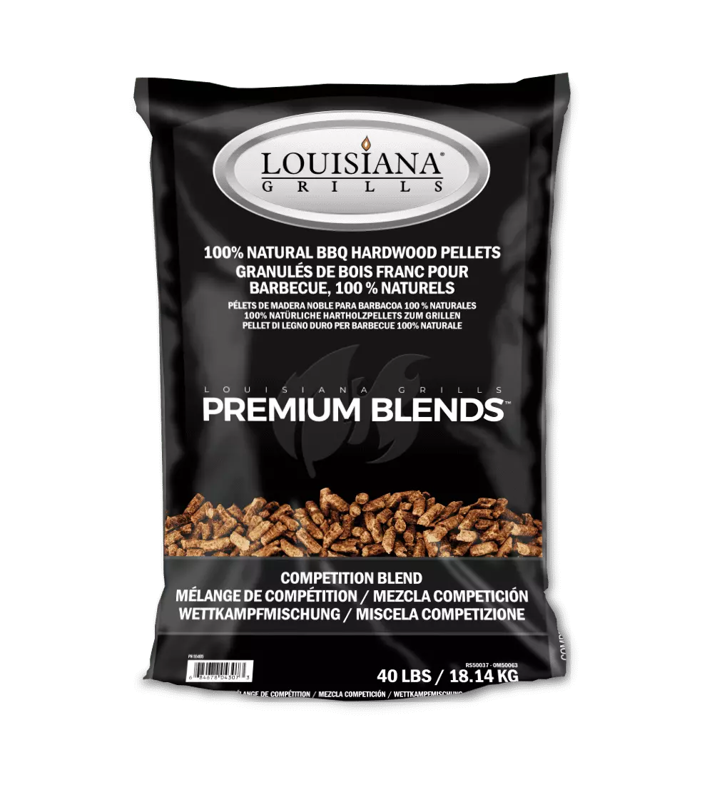 Louisiana Grills All Natural Hardwood Pellets 40 lbs - Competition Blend Smokers and Pellet Grills