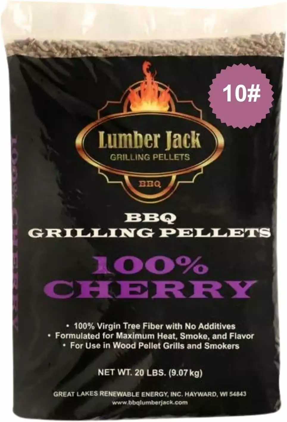 Lumber Jack 100% Cherry Wood Pellets 10 Pound Bag Smoking