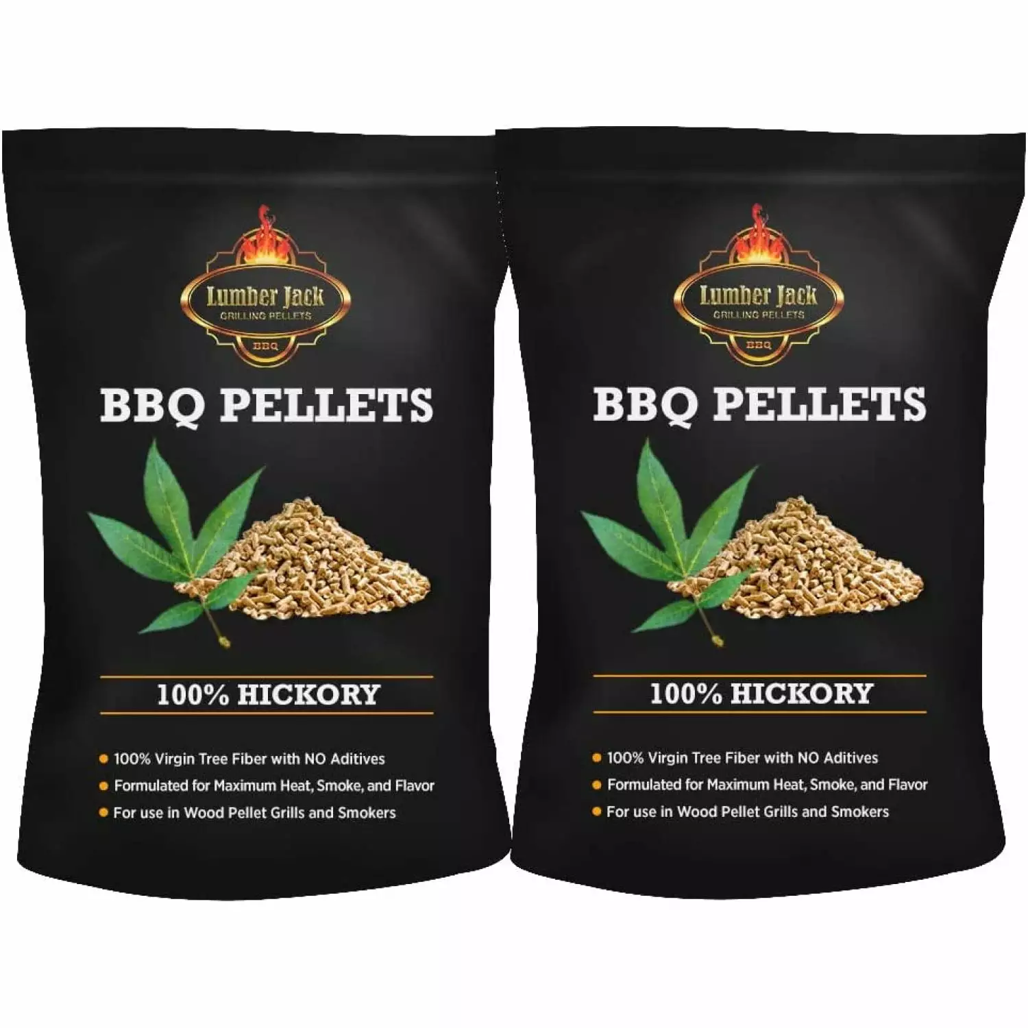 Lumber Jack 100 Percent Hickory BBQ Grilling Pellets 40 LB Bag Smoker