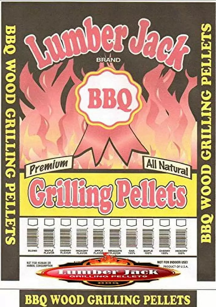Lumber Jack Apple Blend Smoking BBQ Grilling Wood Smoker Pellets 40Lbs Full Flavor