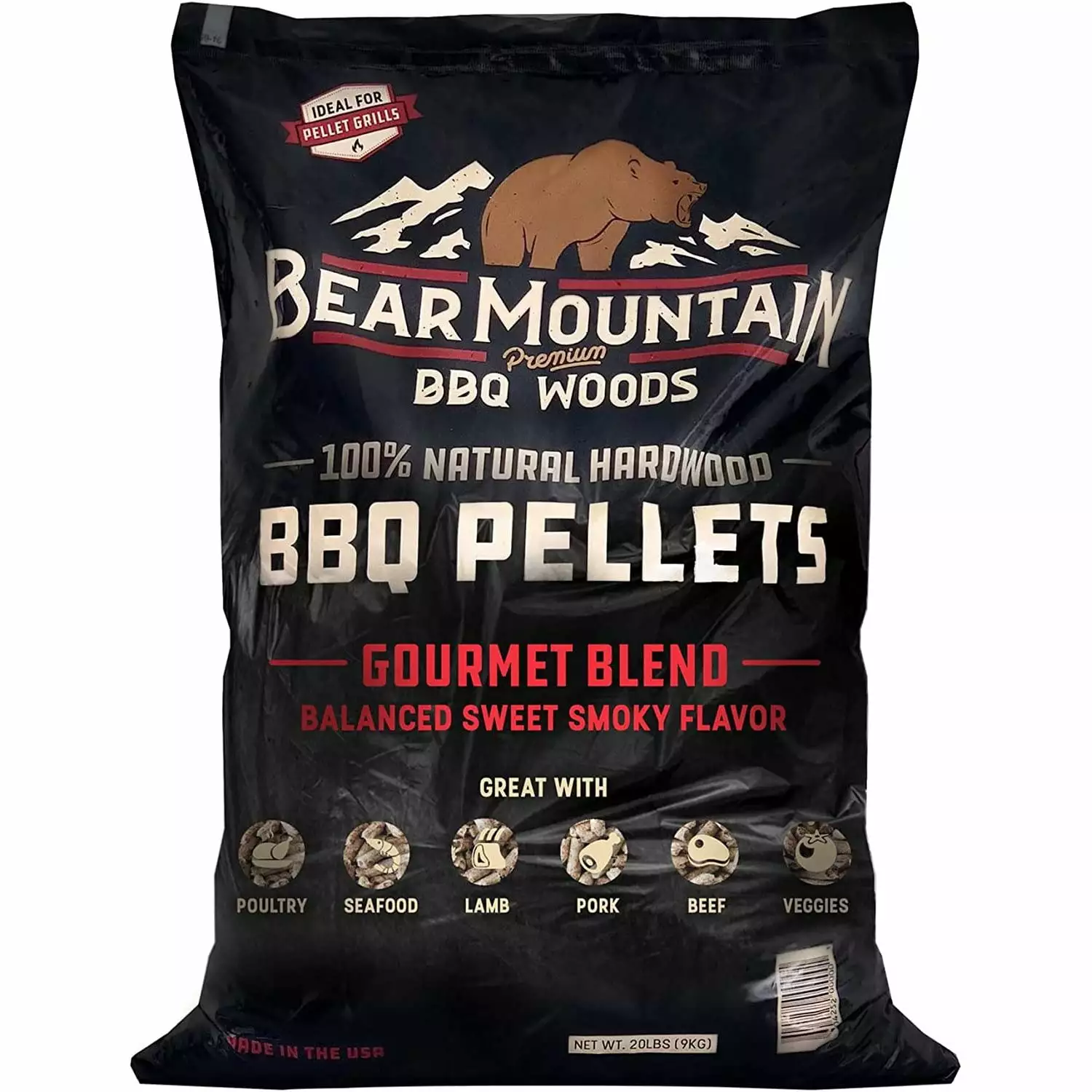 WANLINDZ 100% All-Natural Hardwood Pellets Gourmet Blend 20 lb Pellet Smokers
