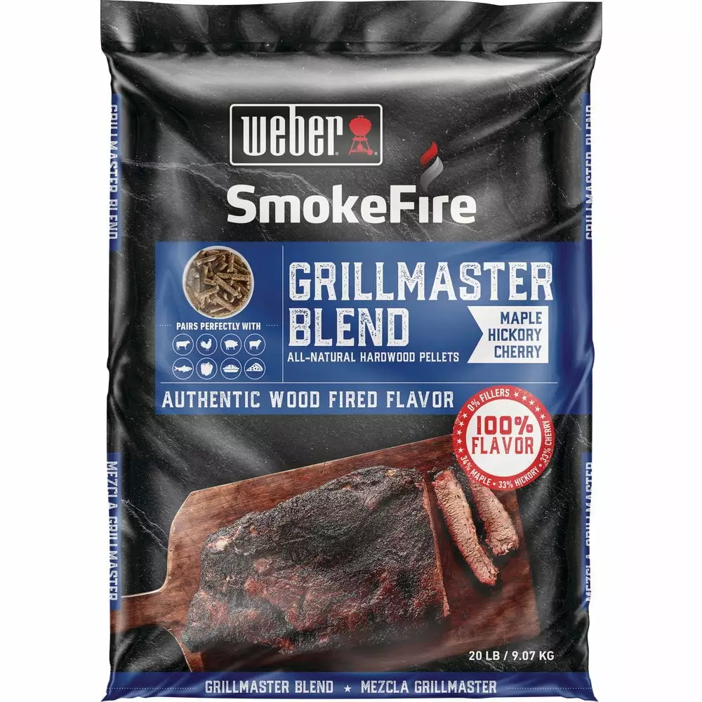 Weber SmokeFire 20 Lb GrillMaster Blend Wood Pellet Outdoor Grilling